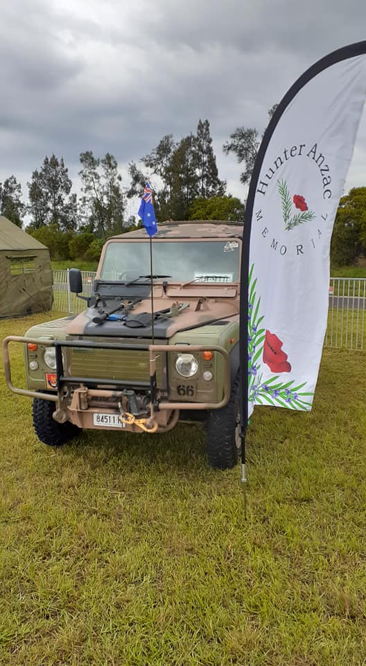 taskforce vehicle with the flag of Australia